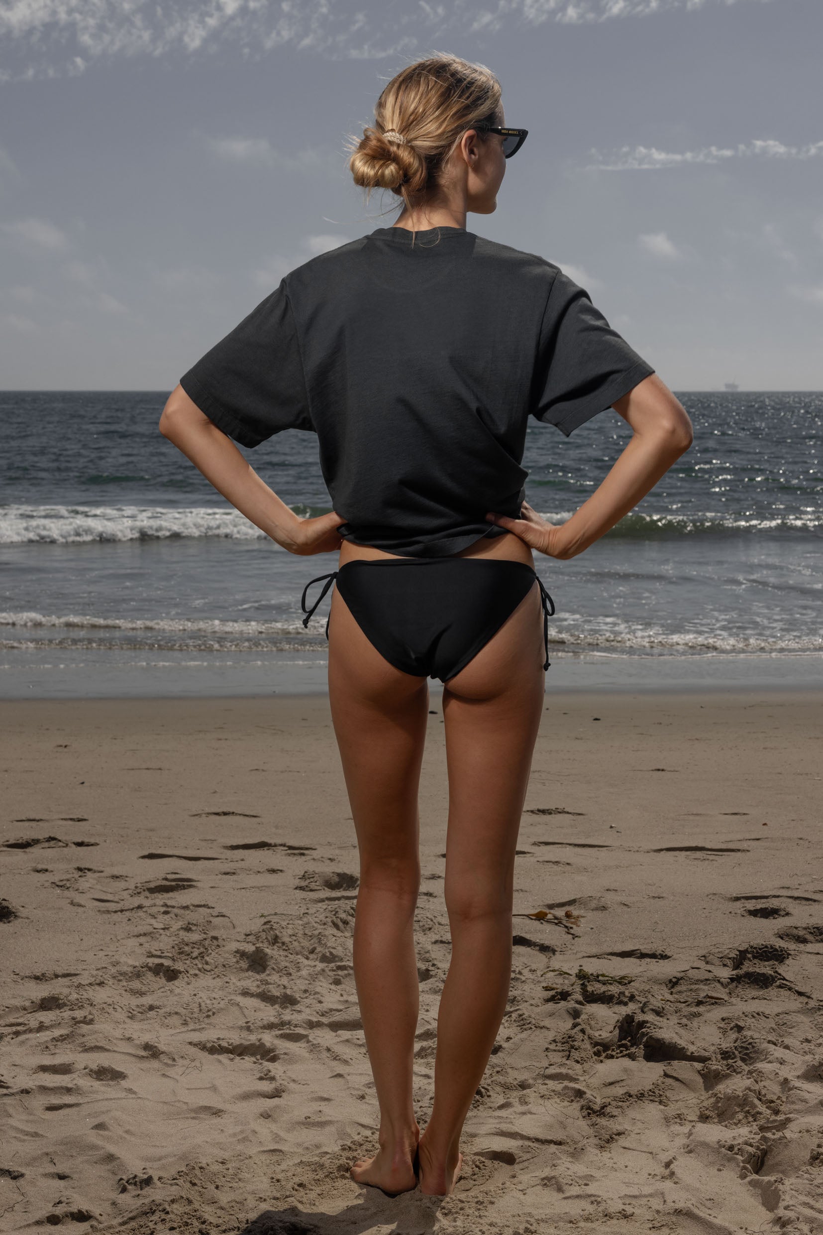 SRF LA Classic Tee - Black on Washed Black - Heidi Merrick