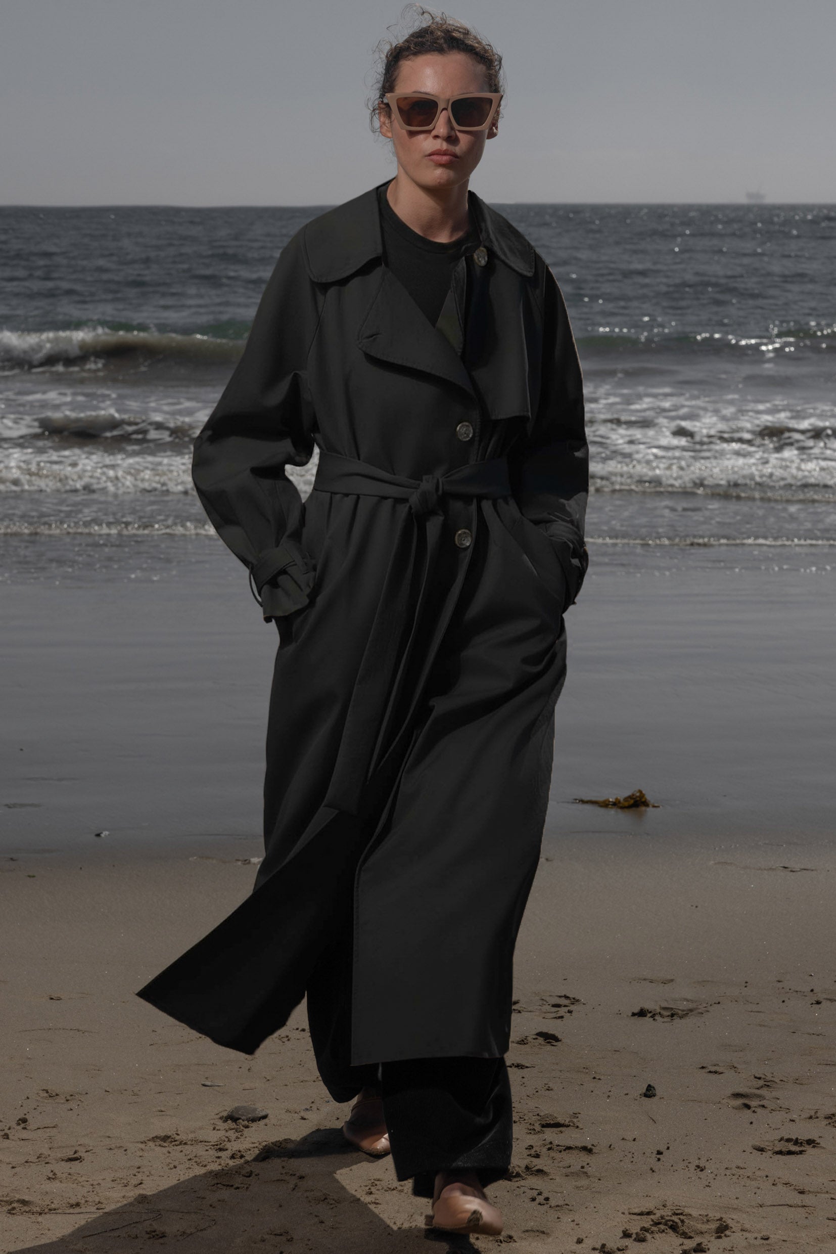 Fog Coat - Black Trench - Heidi Merrick
