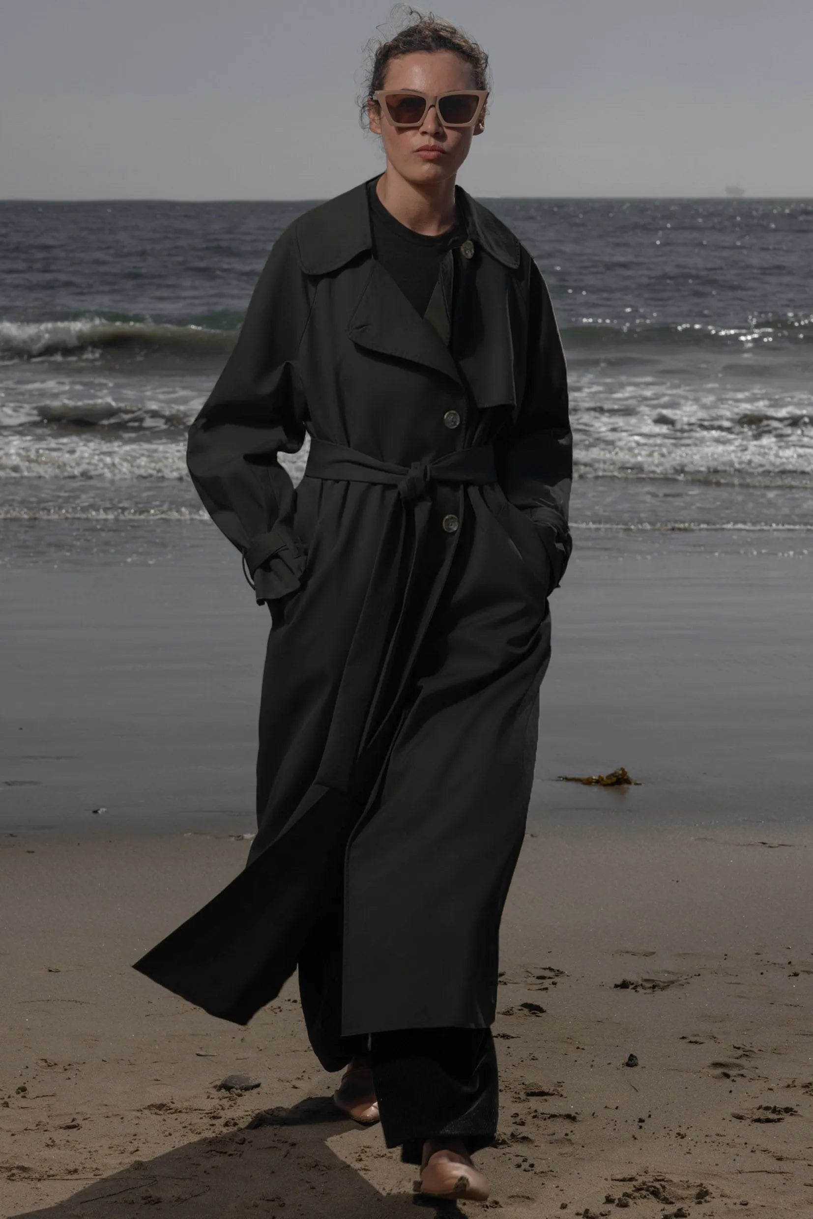 Fog Coat - Black Trench - Heidi Merrick