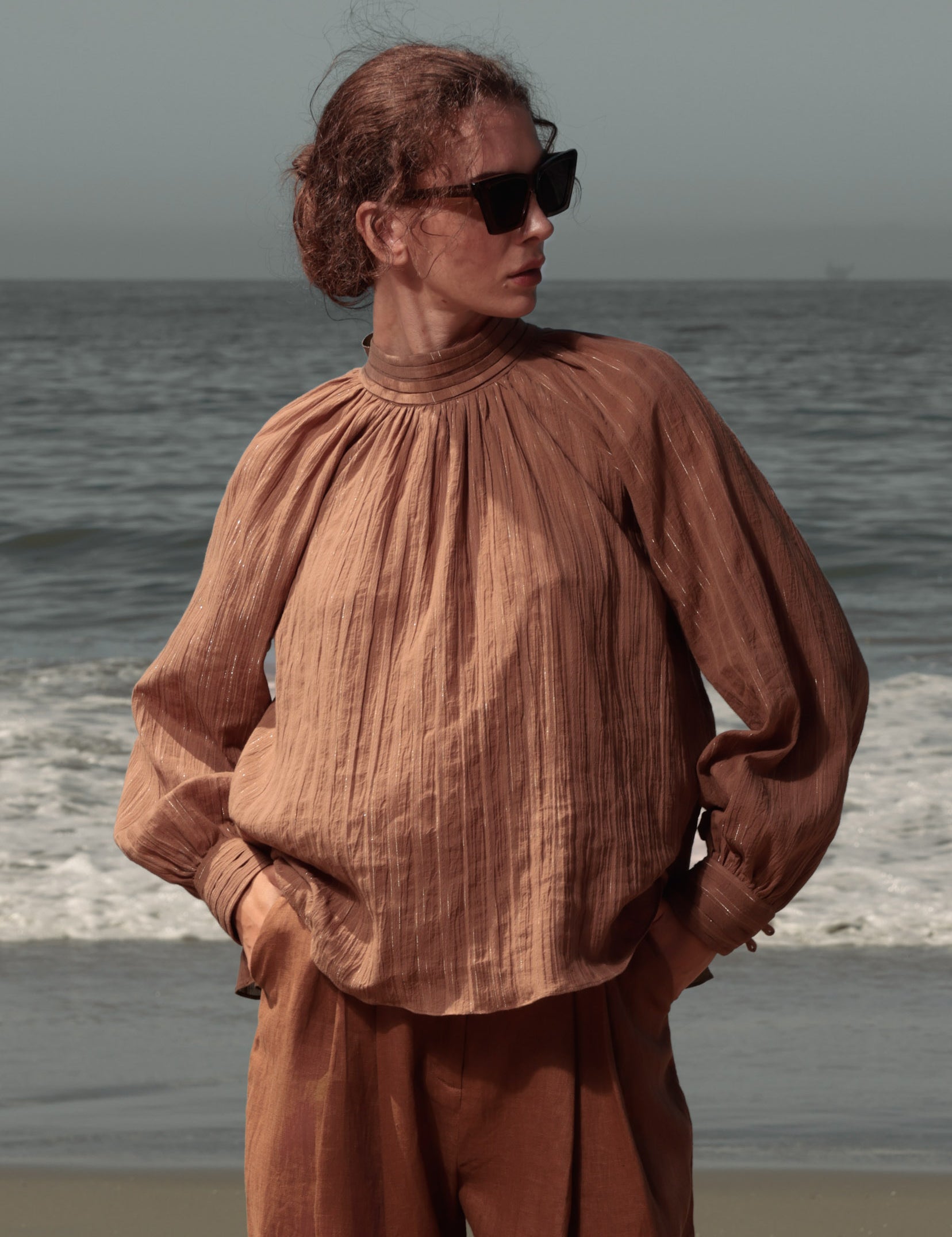 Verse Top - Sabel Lurex Gauze - Heidi Merrick