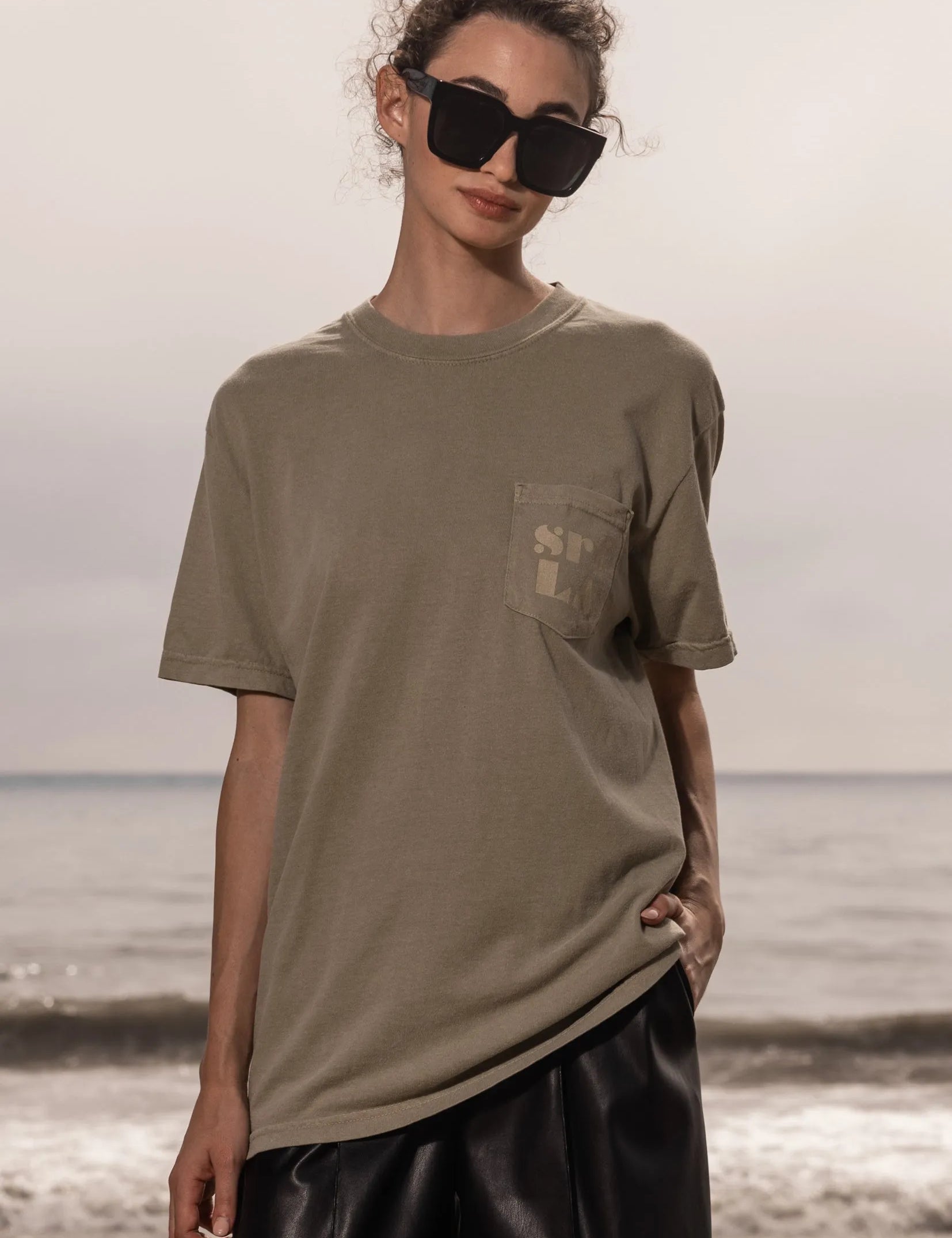 70'S SRF LA TEE - DUSTY SAND - Heidi Merrick