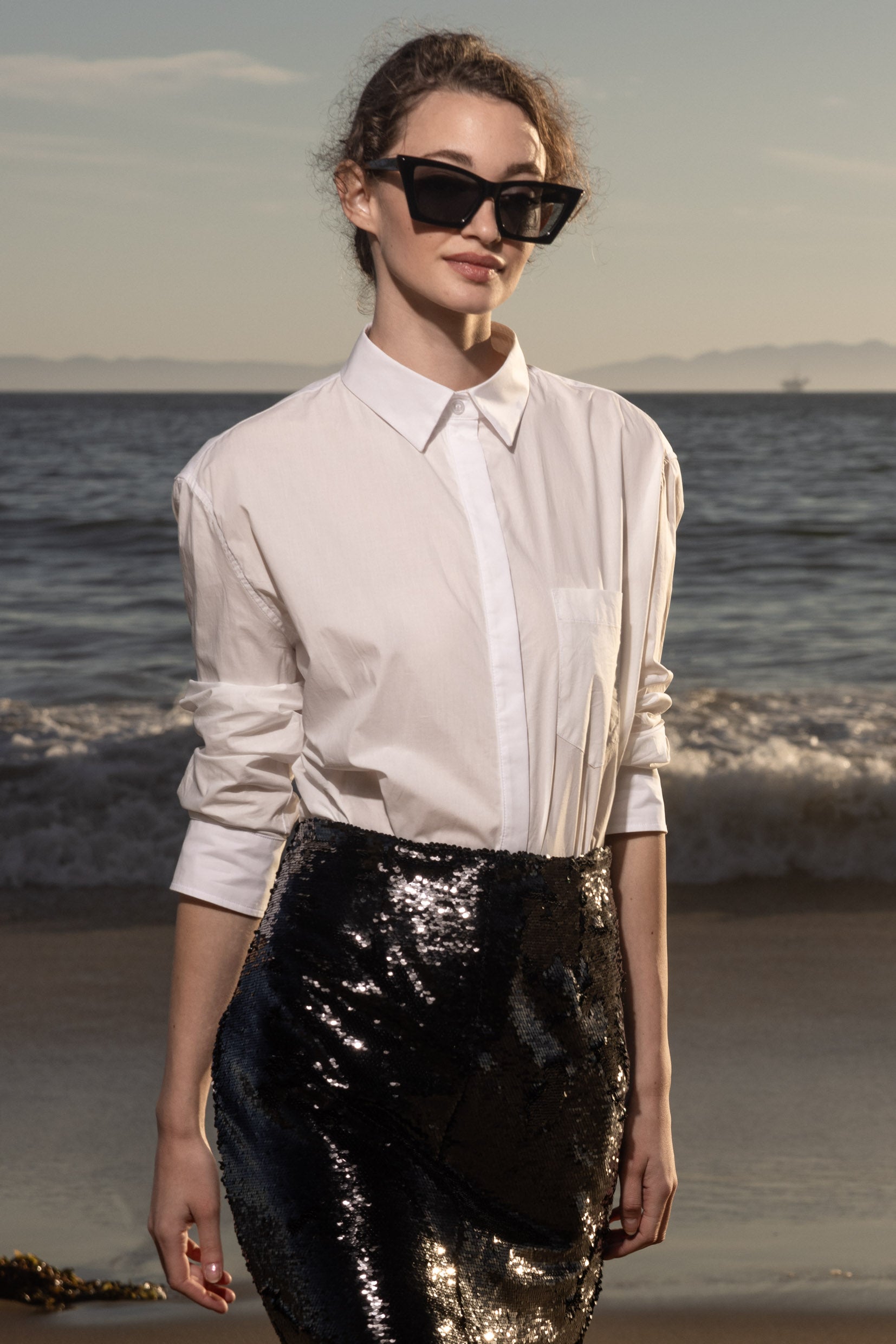 JJ Shirt - White Shirting - Heidi Merrick