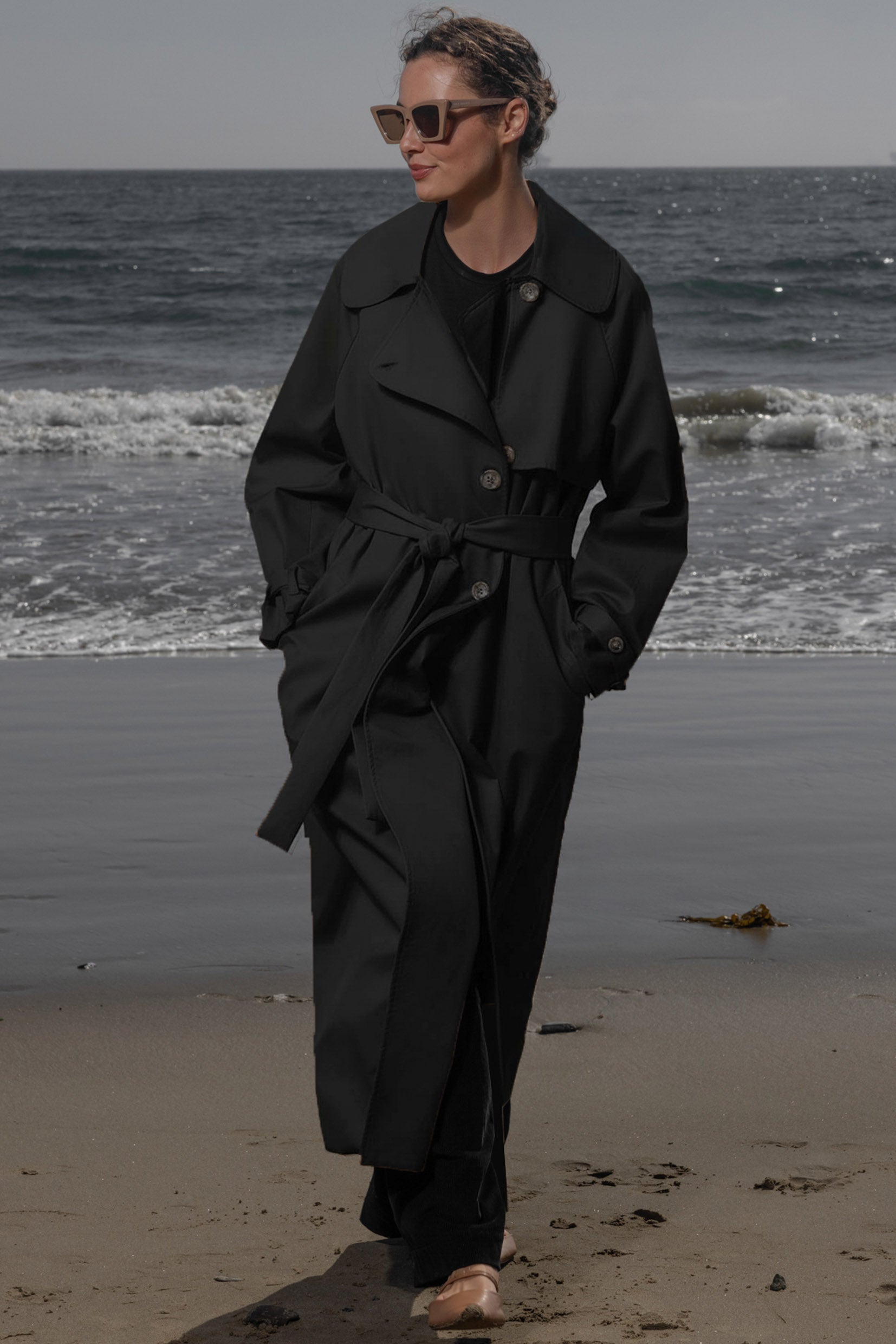 Fog Coat - Black Trench - Heidi Merrick