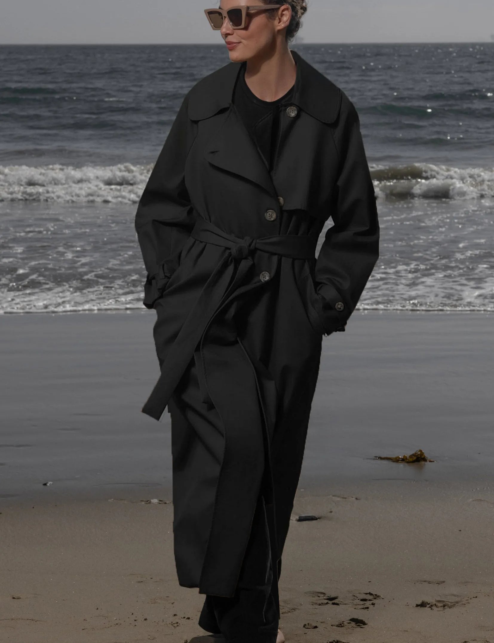 Fog Coat - Black Trench - Heidi Merrick