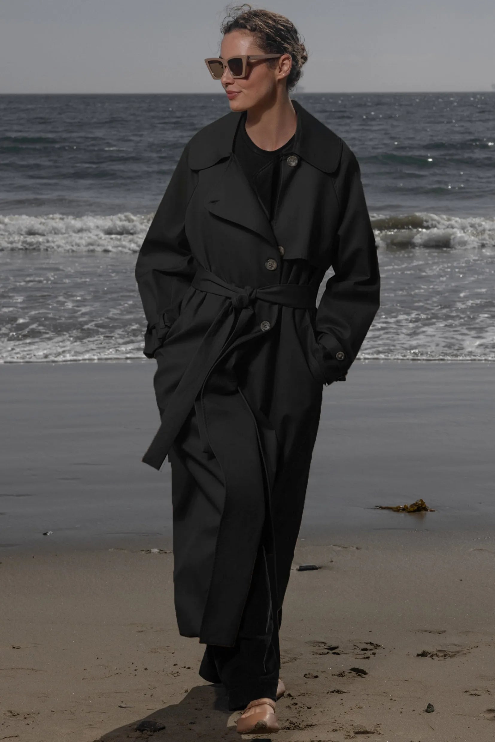 Fog Coat - Black Trench - Heidi Merrick
