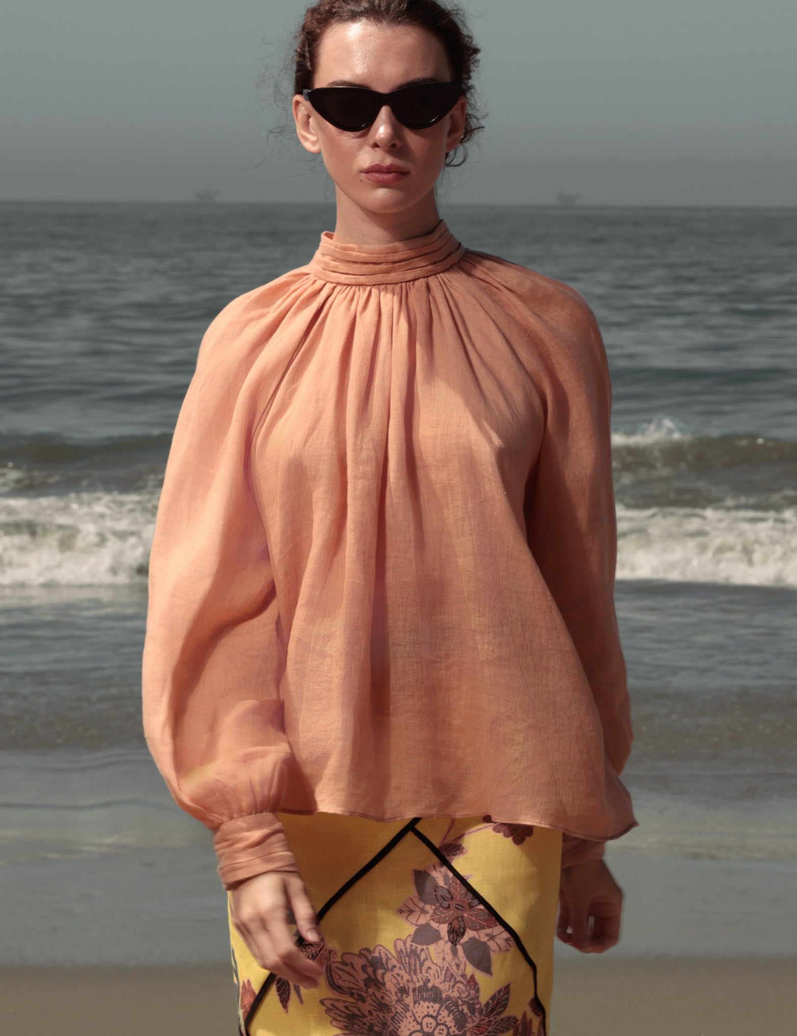 Verse Top - Sunrise Tissue Linen - Heidi Merrick