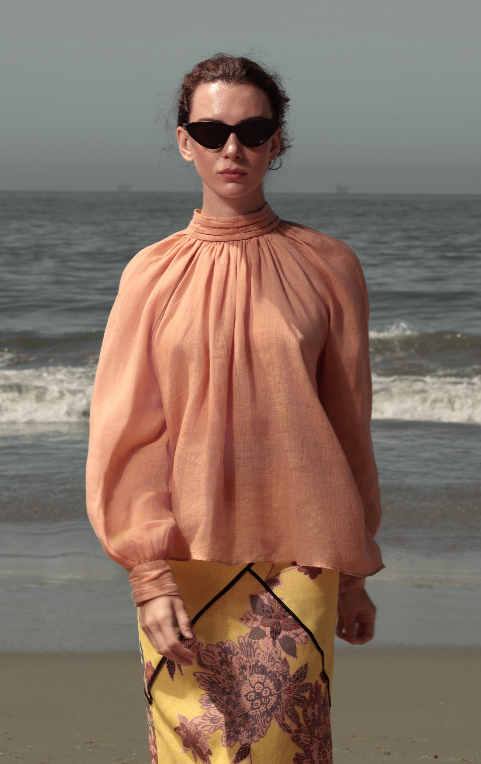 Verse Top - Sunrise Tissue Linen - Heidi Merrick