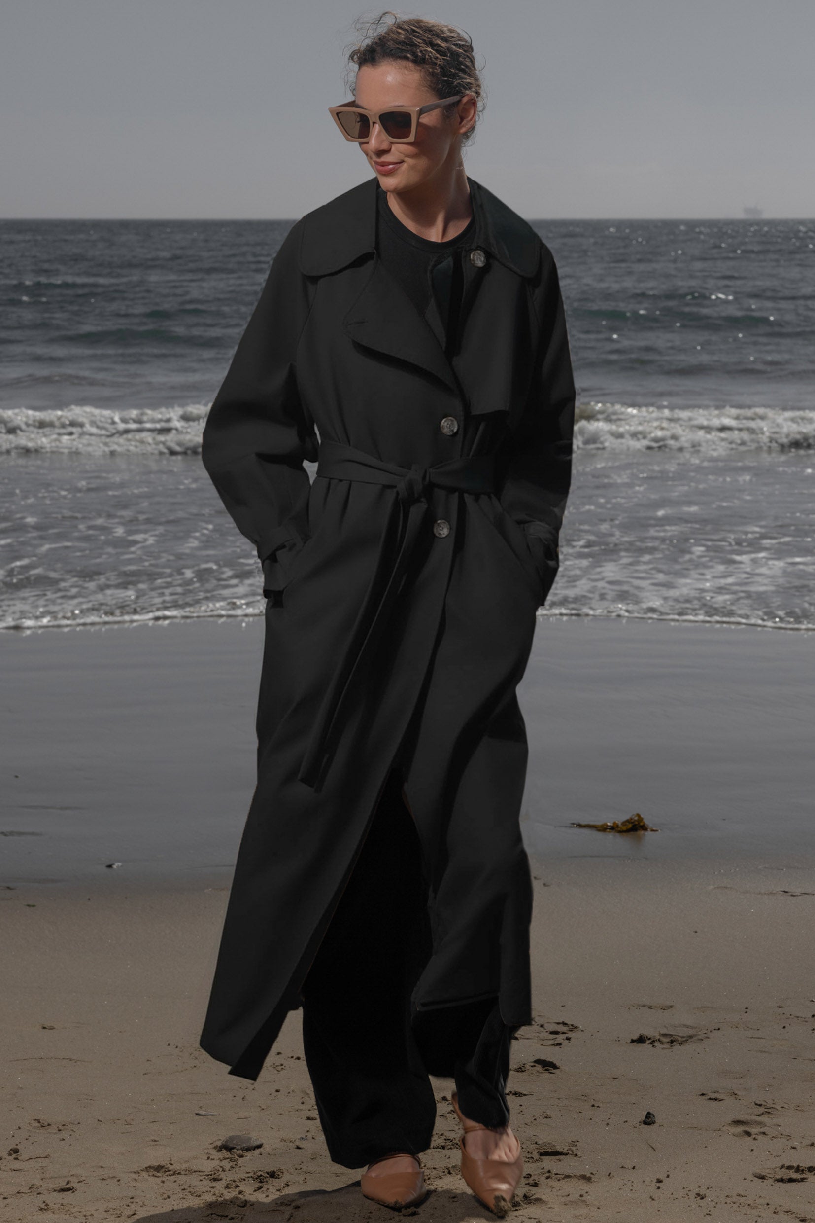 Fog Coat - Black Trench - Heidi Merrick