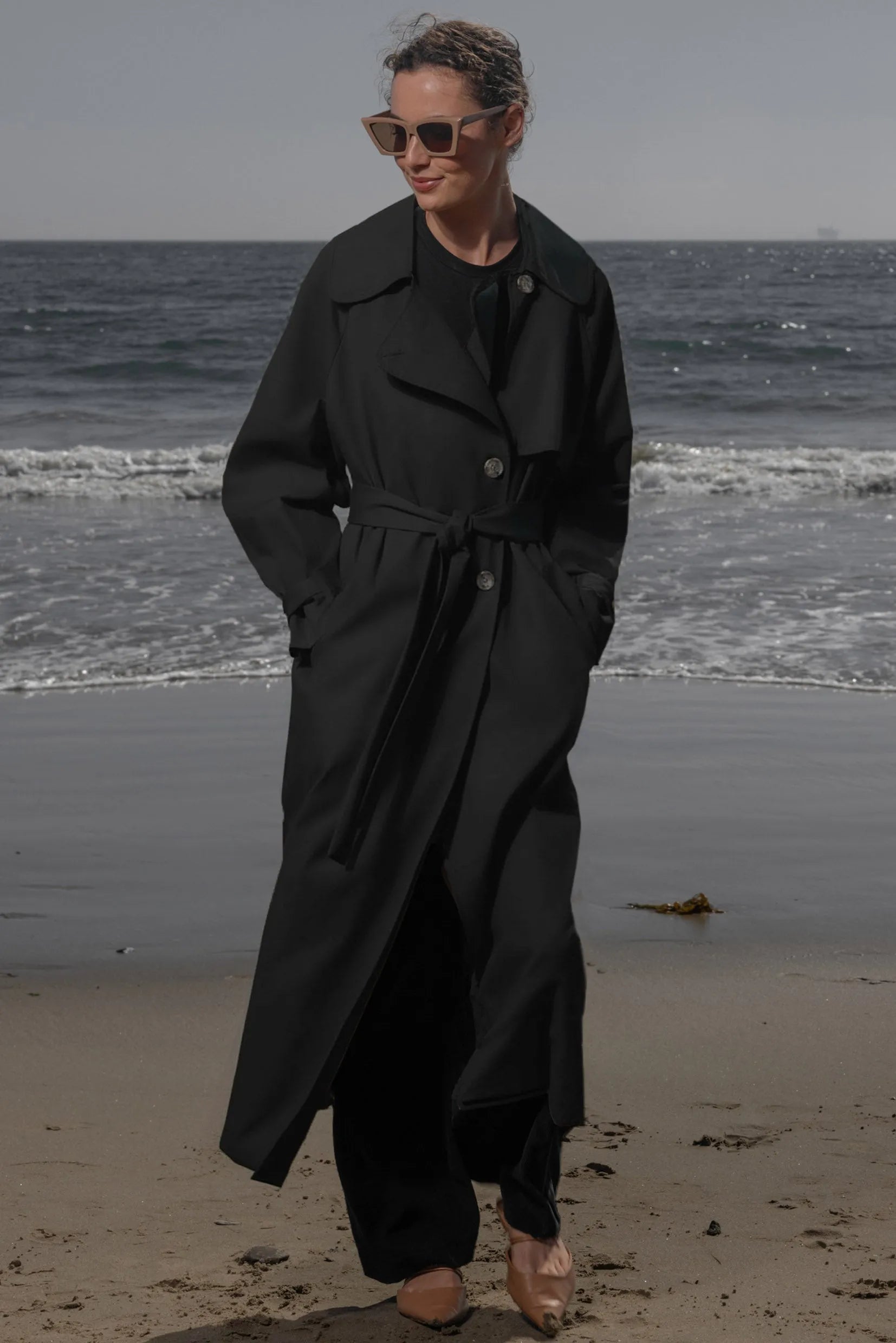 Fog Coat - Black Trench - Heidi Merrick