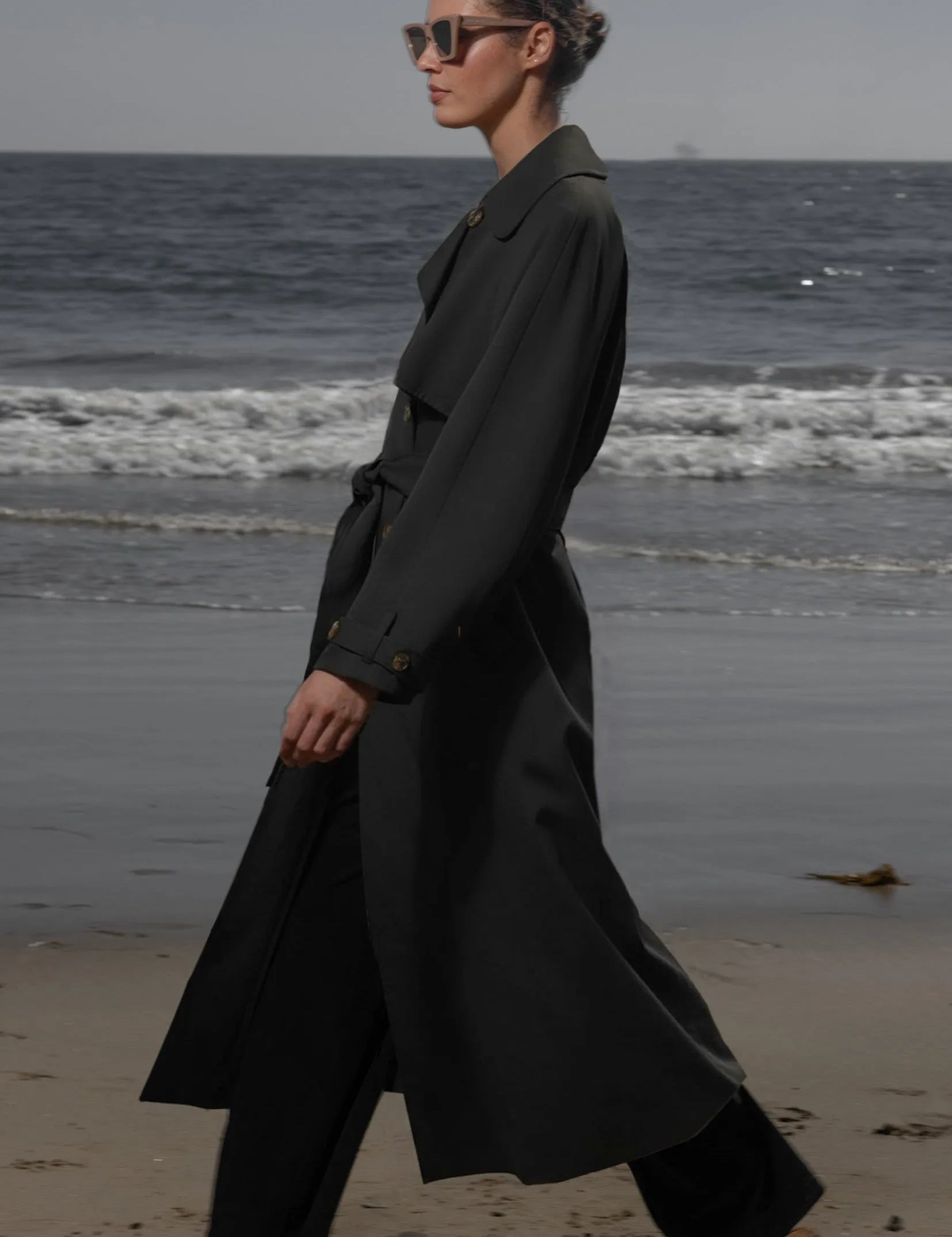 Fog Coat - Black Trench - Heidi Merrick