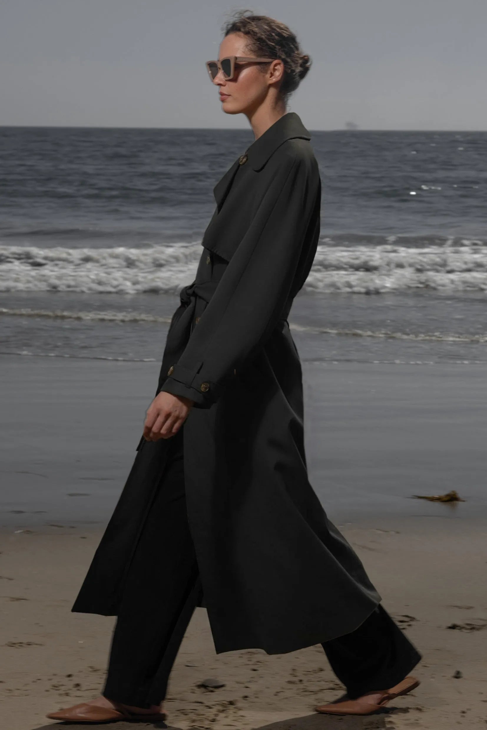 Fog Coat - Black Trench - Heidi Merrick