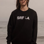 SRF LA Unisex Crewneck - White on Black - Heidi Merrick
