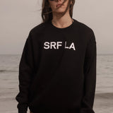 SRF LA Unisex Crewneck - White on Black - Heidi Merrick