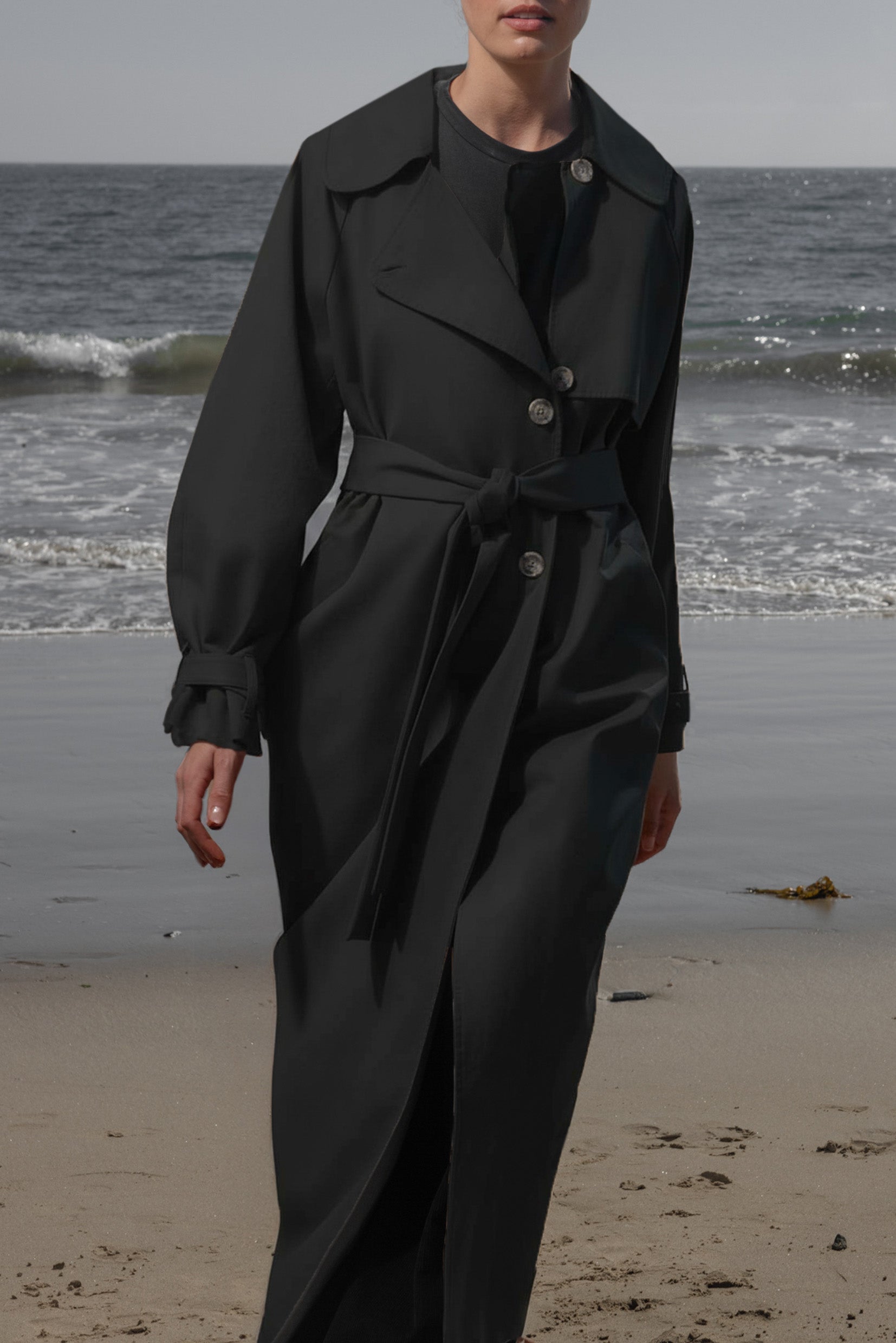 Fog Coat - Black Trench - Heidi Merrick