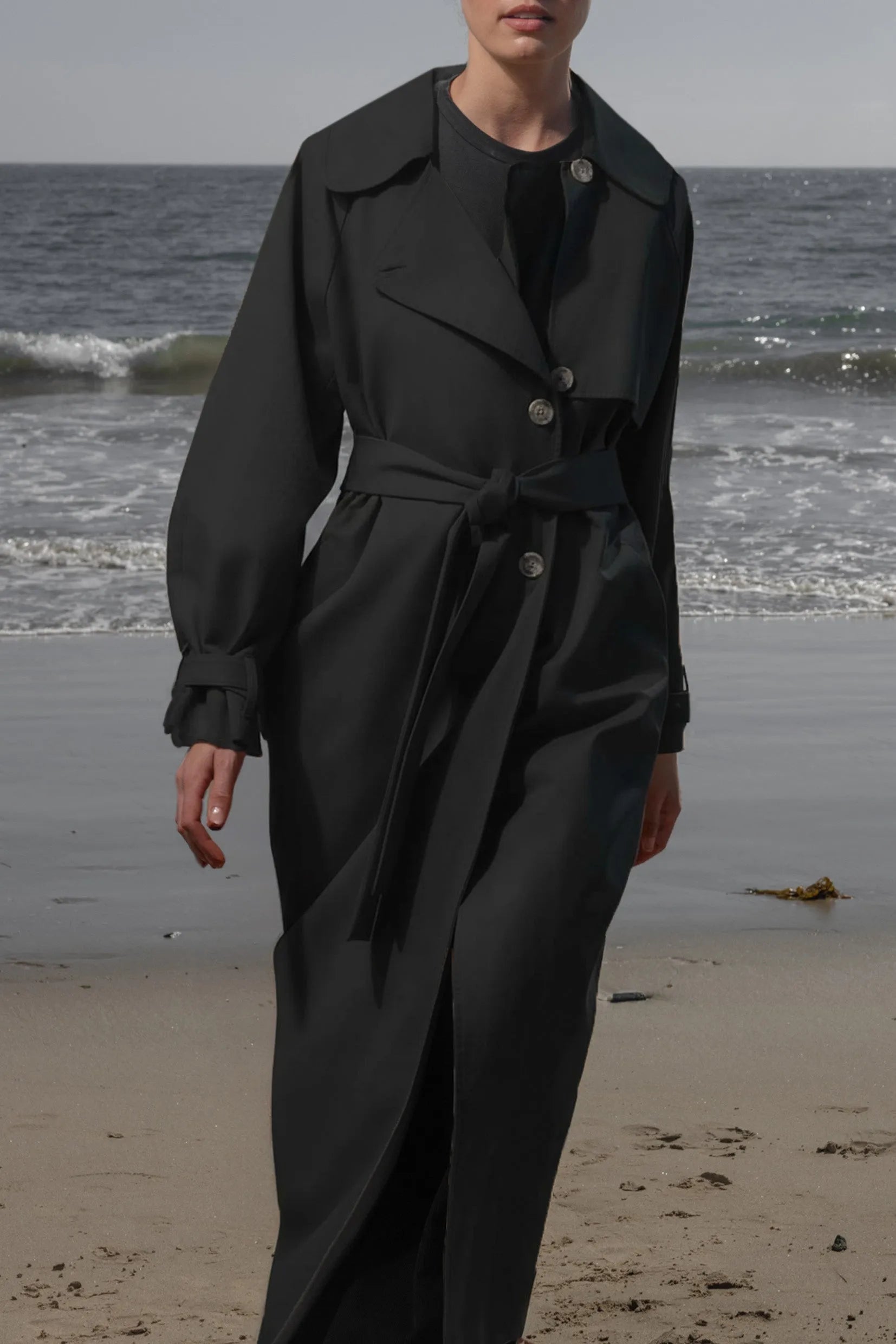Fog Coat - Black Trench - Heidi Merrick