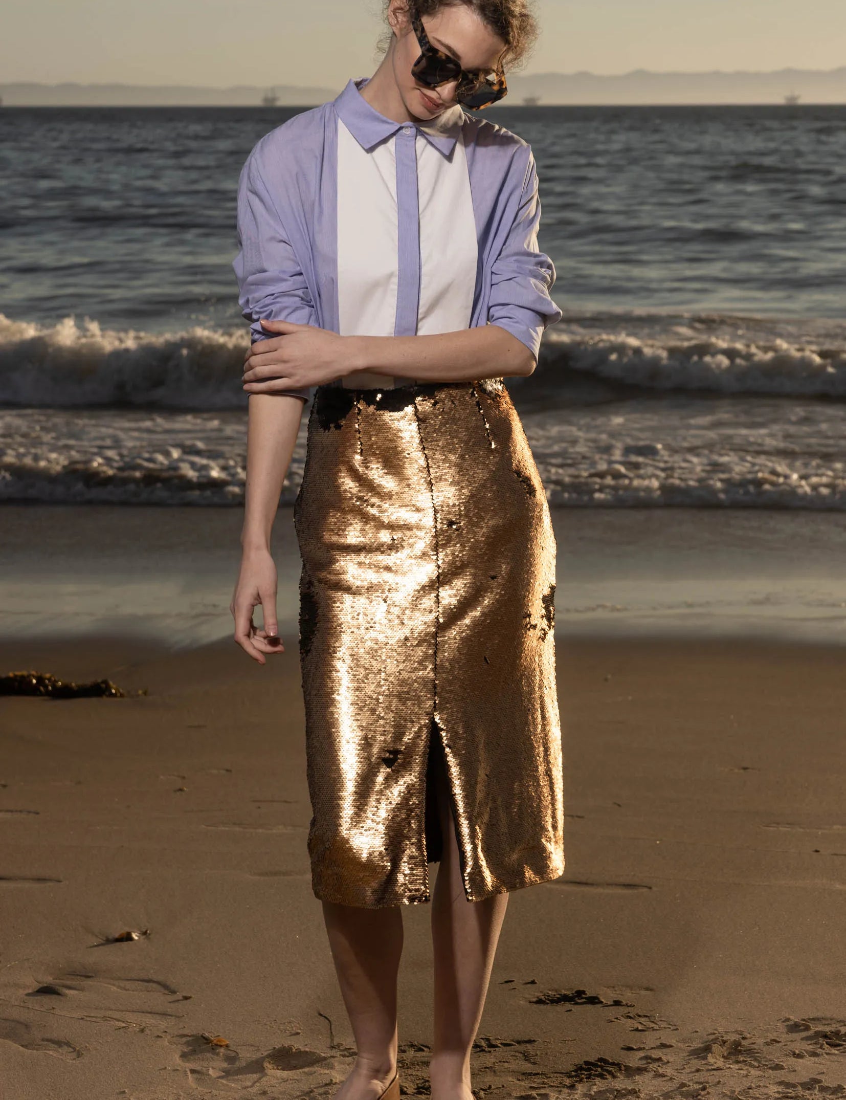 Ember Skirt - Black & Gold - Heidi Merrick