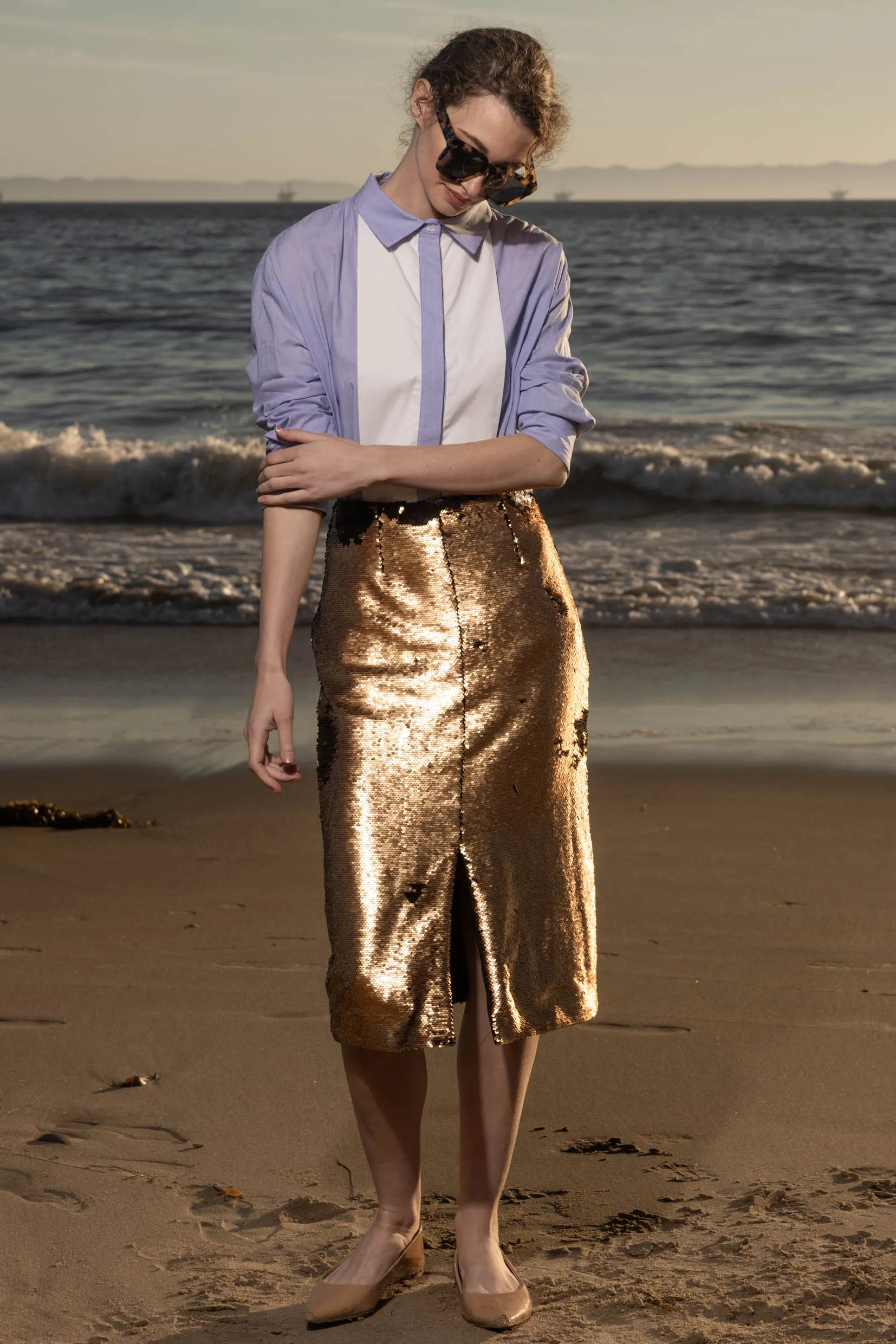 Ember Skirt - Black & Gold - Heidi Merrick