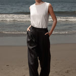 Chaplin Pant - Black Linen - Heidi Merrick