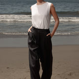 Chaplin Pant - Black Linen - Heidi Merrick