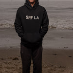 SRF LA Unisex Hoodie - Cream on Black - Heidi Merrick