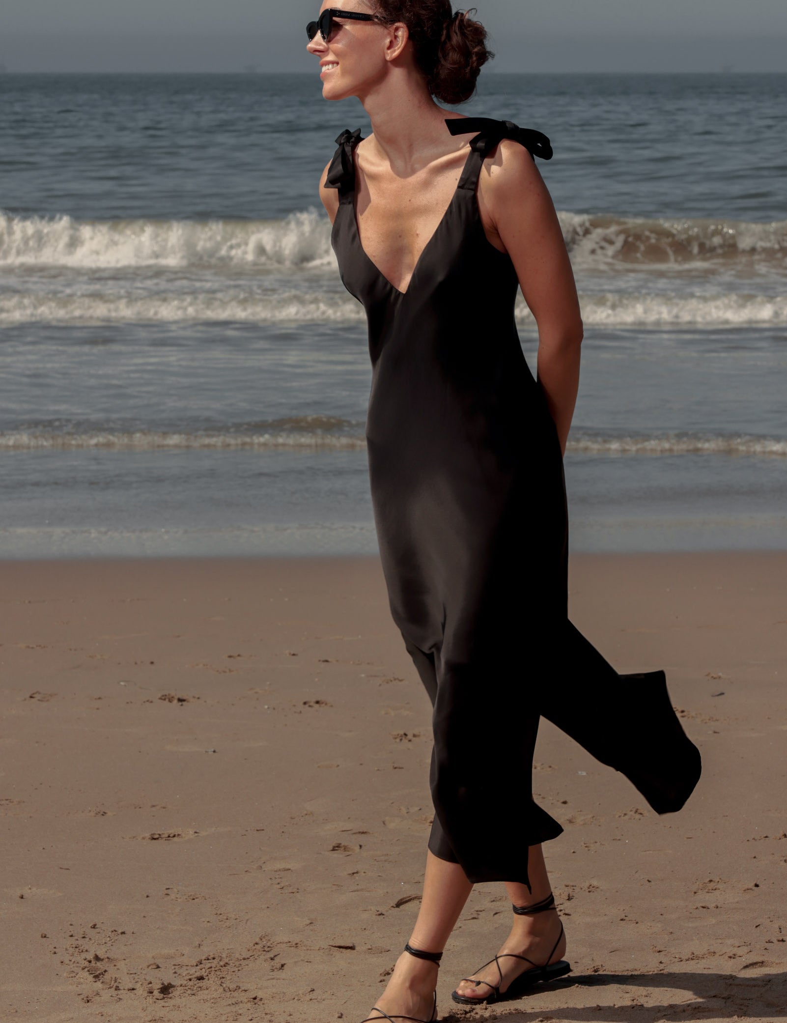Marion Slip Dress - Black