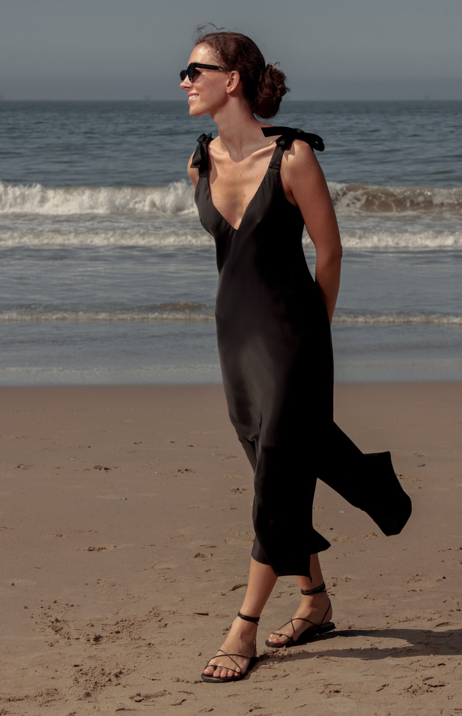 Marion Slip Dress - Black - Heidi Merrick