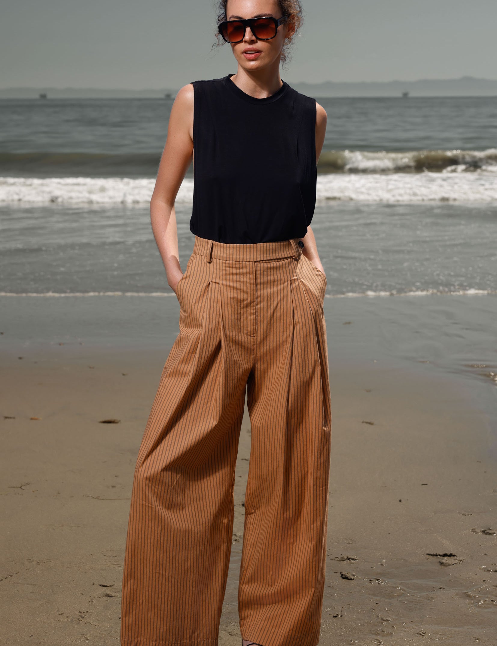 Chaplin Pant - Ticking Stripe - Heidi Merrick