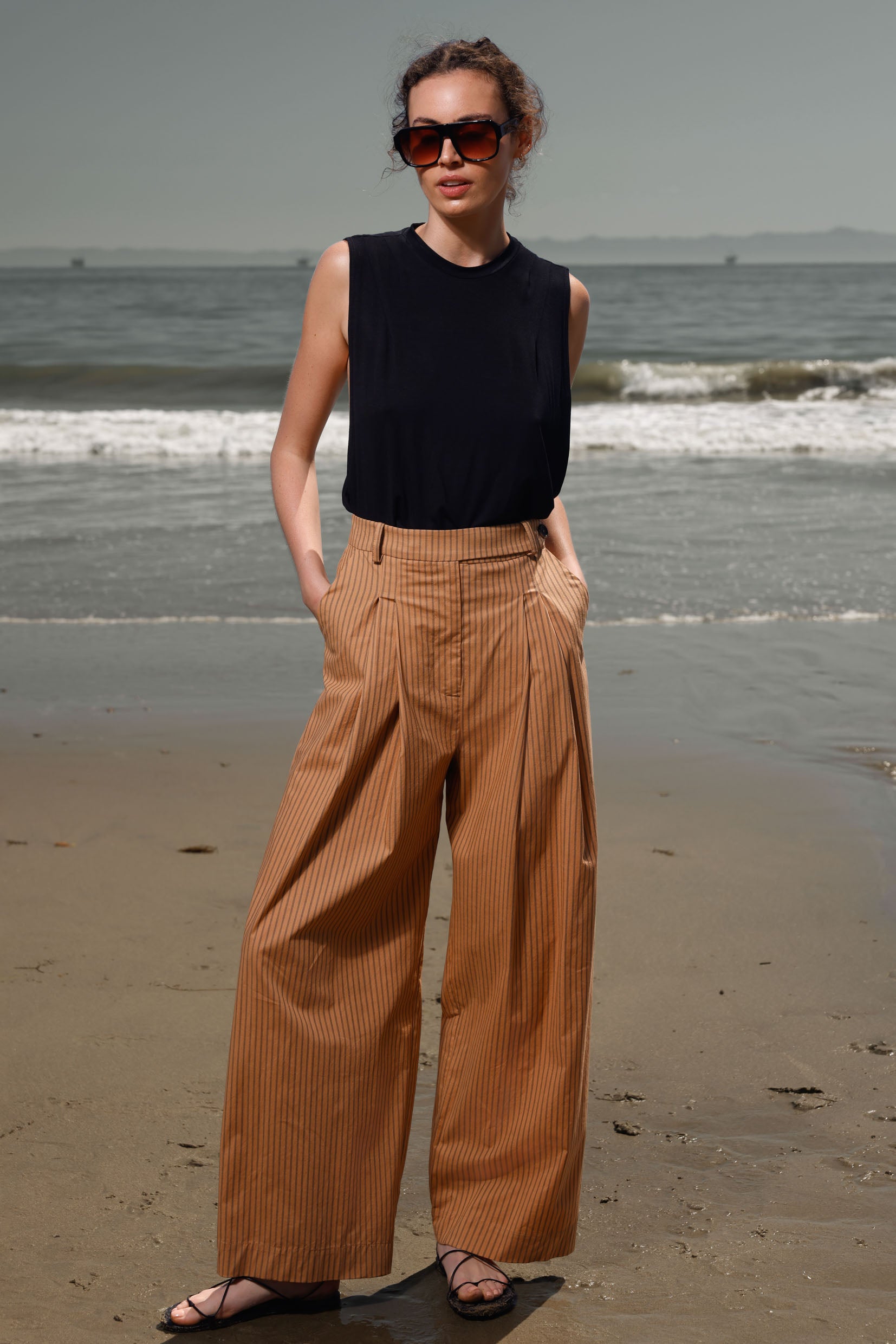 Chaplin Pant - Ticking Stripe - Heidi Merrick