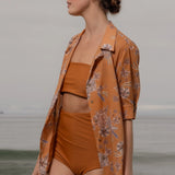 Bali Shirt - Orange Batik - Heidi Merrick