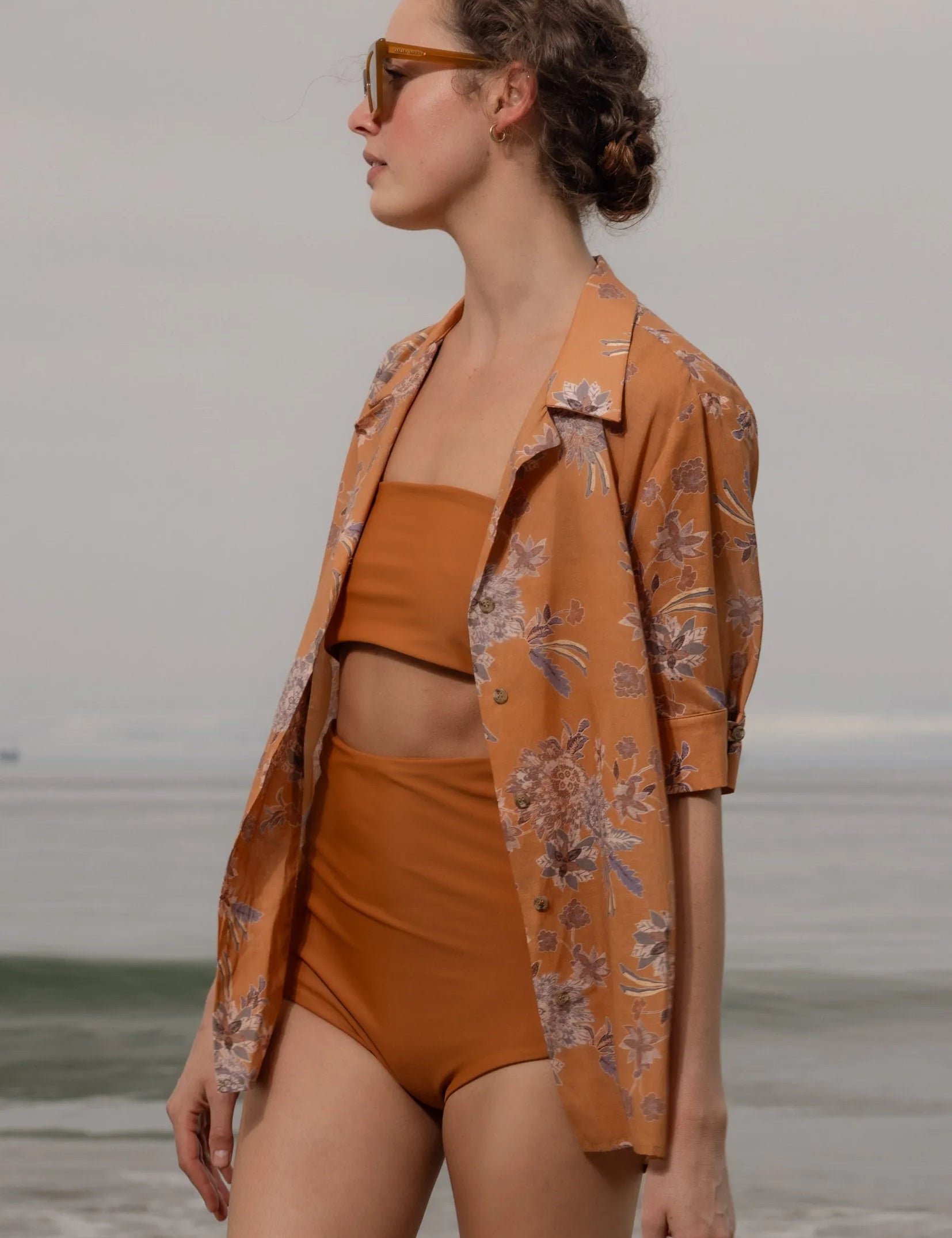 Bali Shirt - Orange Batik - Heidi Merrick
