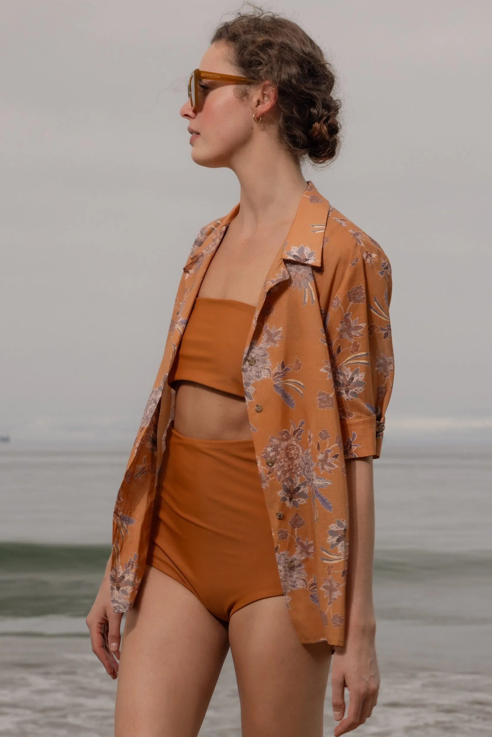 Bali Shirt - Orange Batik - Heidi Merrick