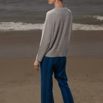 Serge Pant - Blue Moroccan Stripe - Heidi Merrick