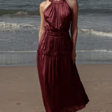 Idyll Dress - Burgundy