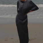 Fauna Dress - Black Linen - Heidi Merrick