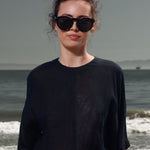 Mojave Top - Noir Tissue Linen - Heidi Merrick