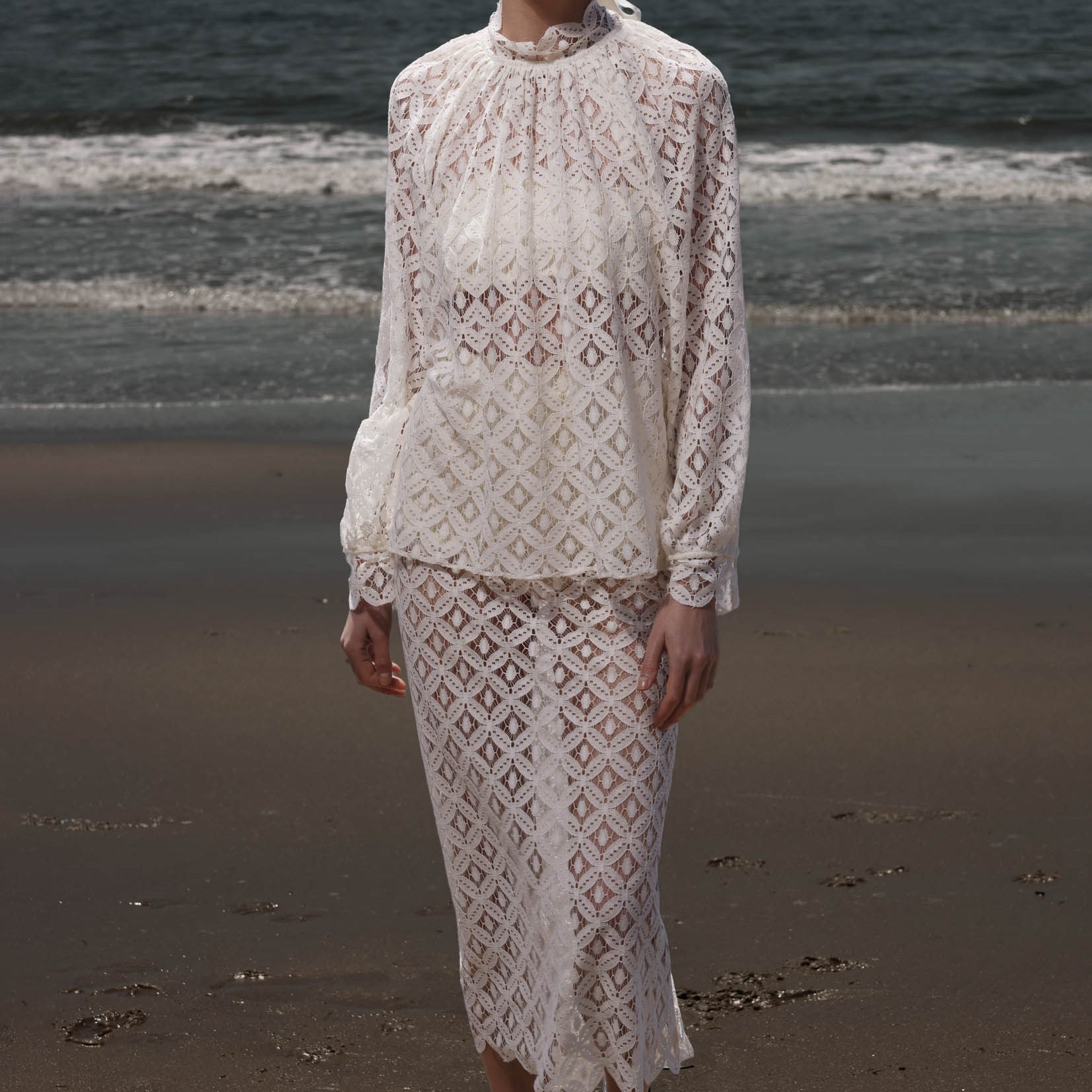 Tara Skirt - Clair de Lune Lace - Heidi Merrick