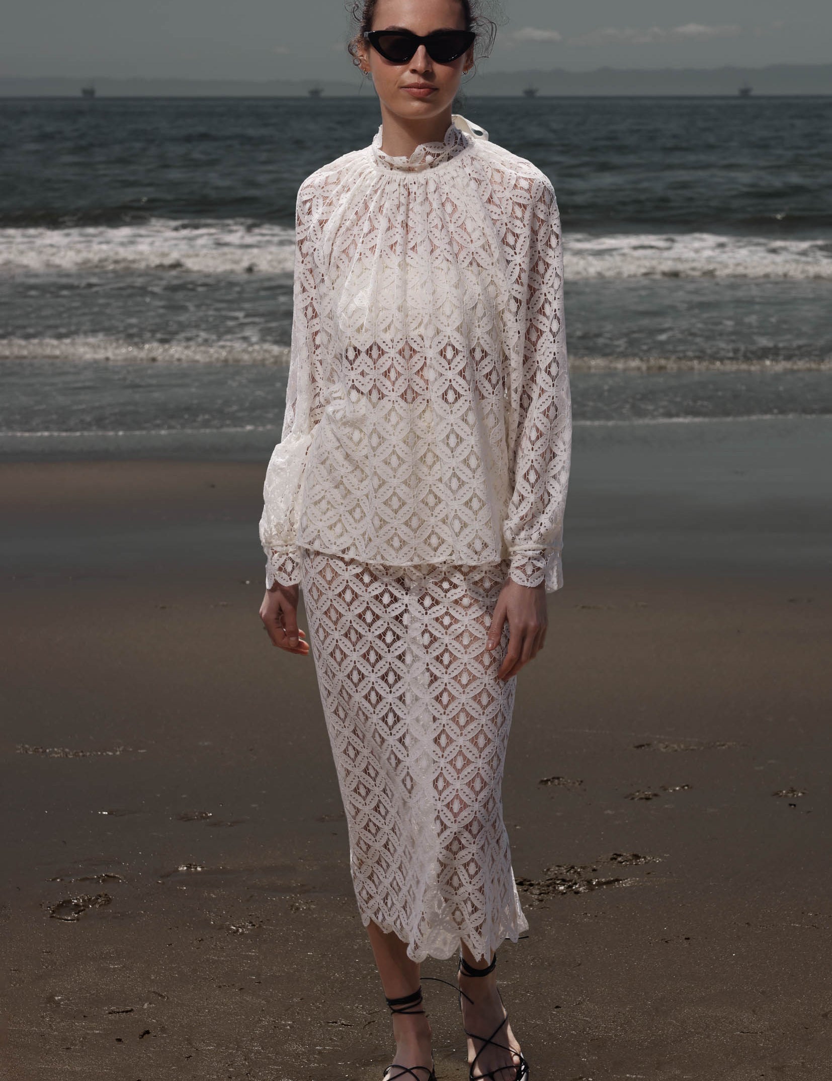 Tara Skirt - Clair de Lune Lace - Heidi Merrick