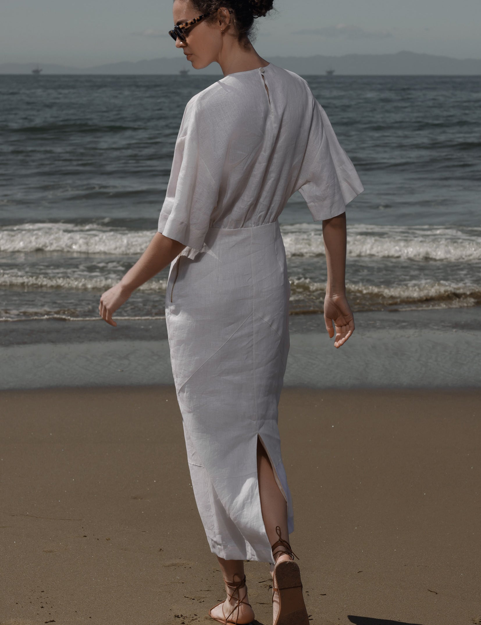 Fauna Dress - Ivory Linen - Heidi Merrick