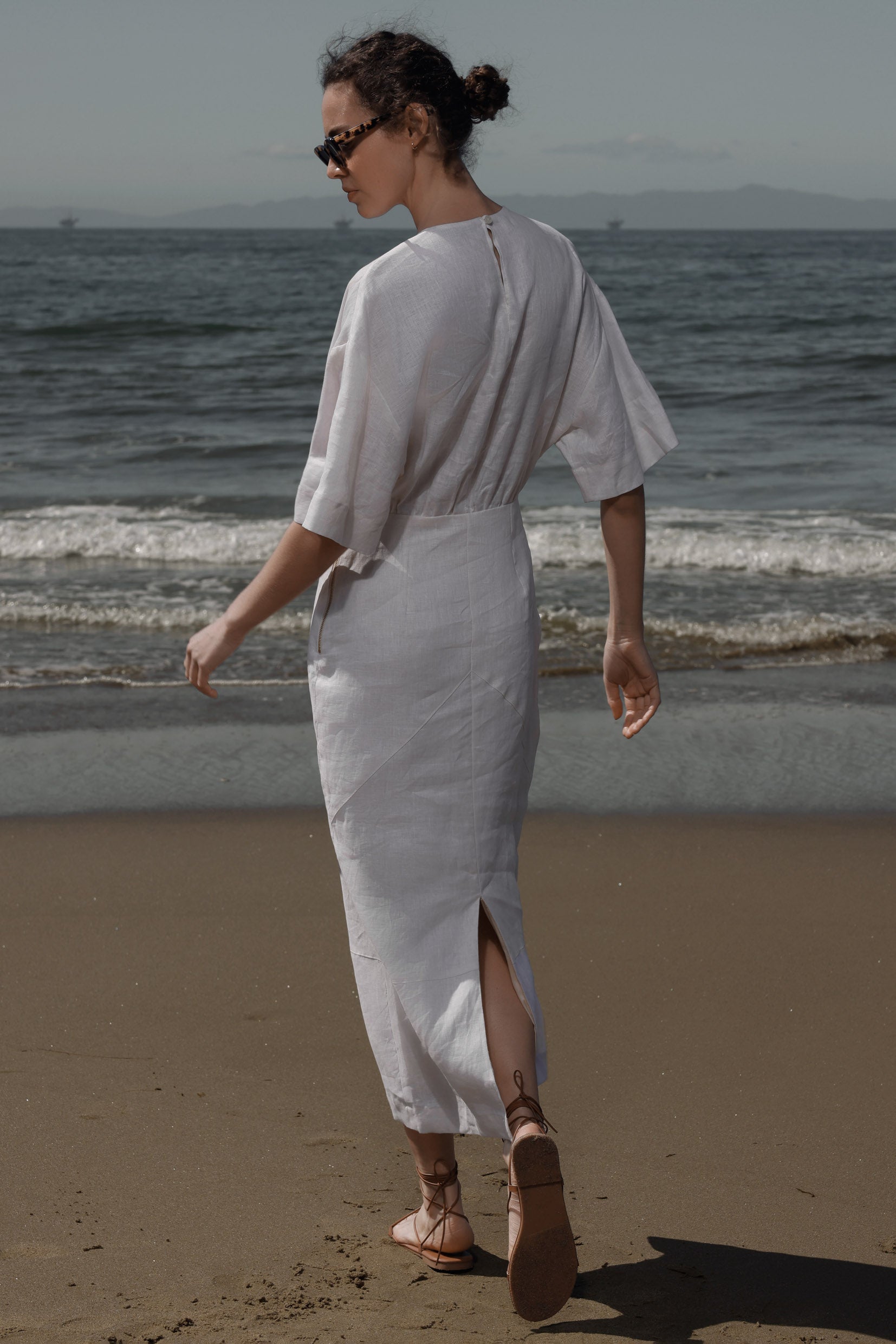 Fauna Dress - Ivory Linen - Heidi Merrick
