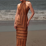 Aurora Dress - Golden Moroccan Stripe