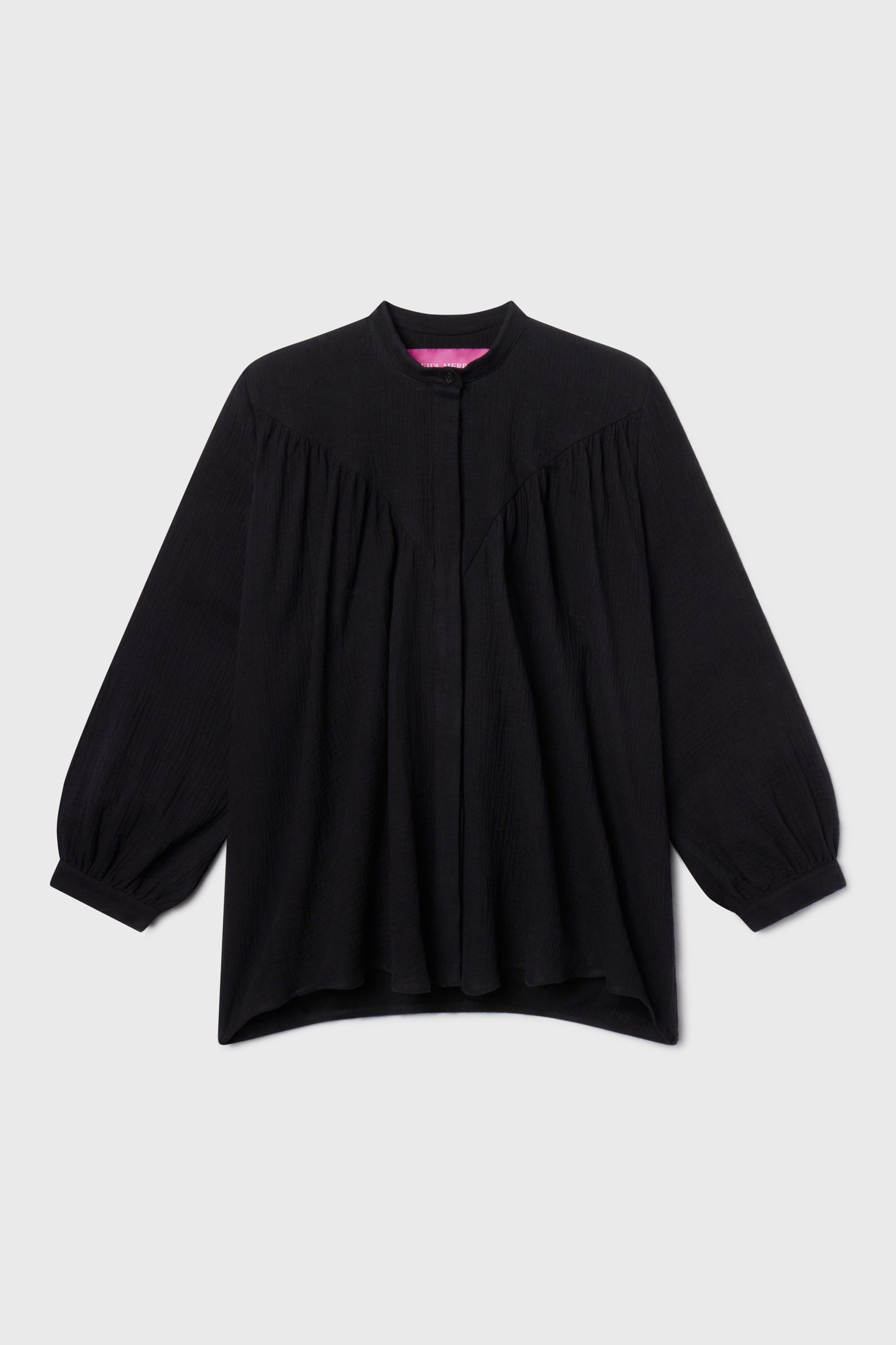 Isabelle Top - Black Gauze - Heidi Merrick