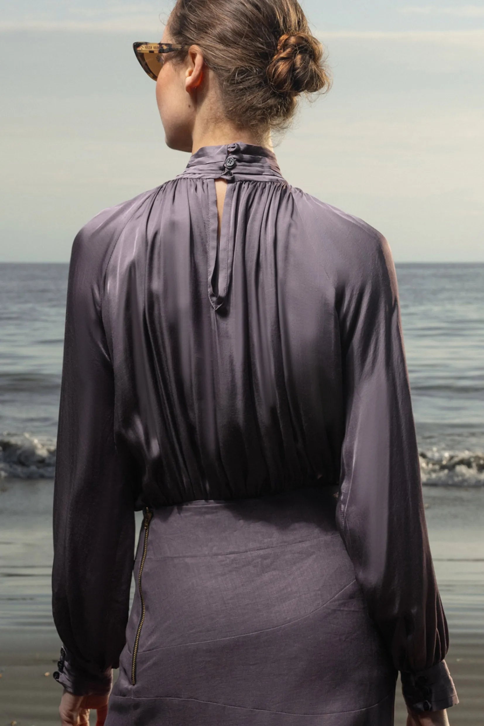 Letter Blouse - Lavender - Heidi Merrick