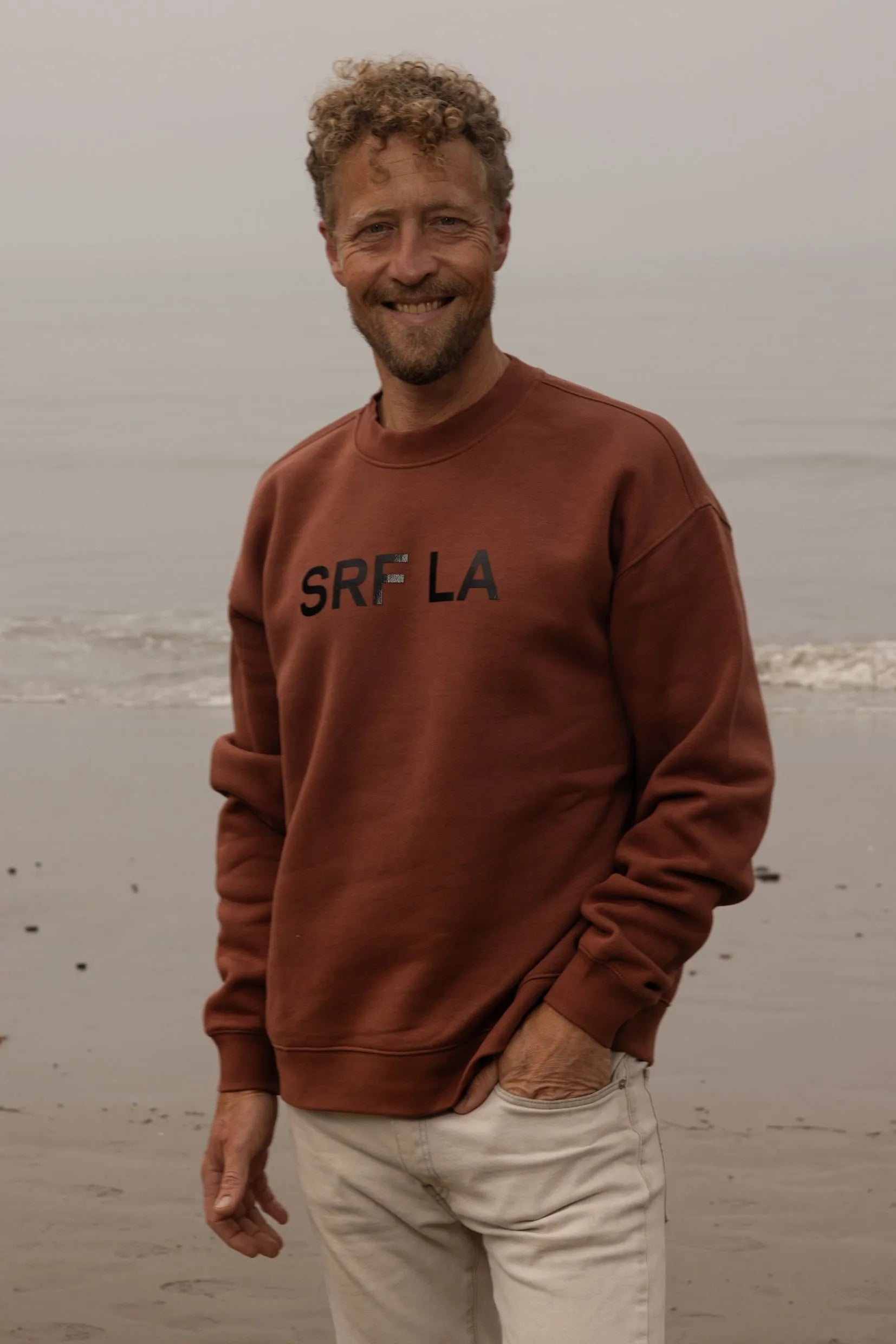 SRF LA Unisex Crewneck - Walnut - Heidi Merrick