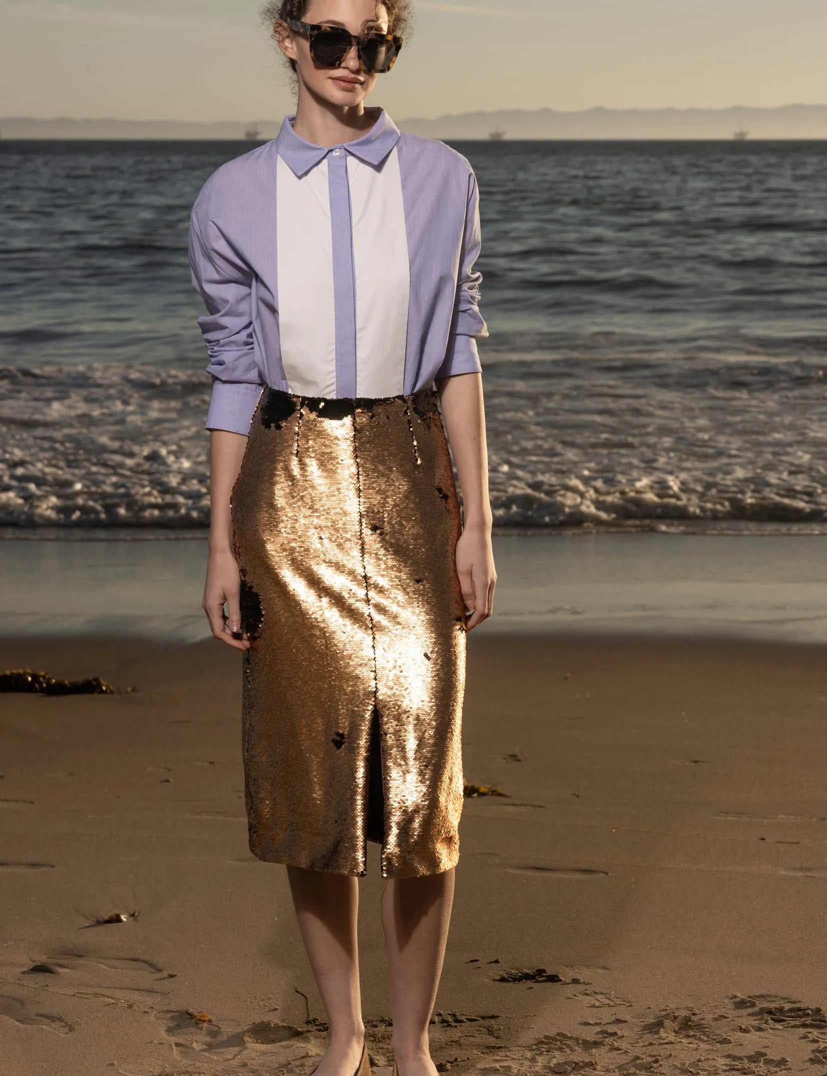 Ember Skirt - Black & Gold - Heidi Merrick