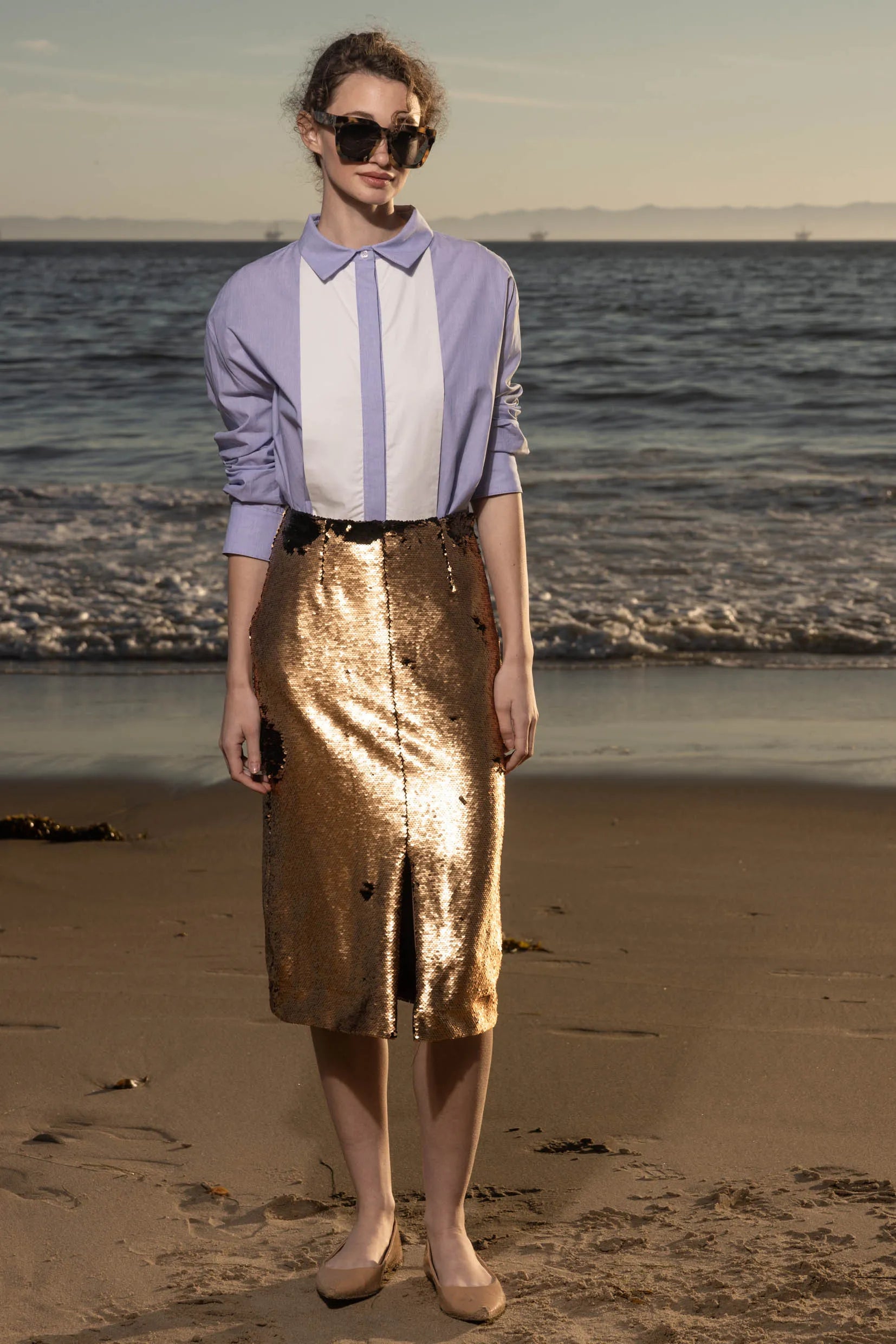Ember Skirt - Black & Gold - Heidi Merrick