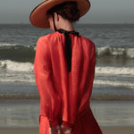 Verse Top - Vermilion Tissue Linen - Heidi Merrick