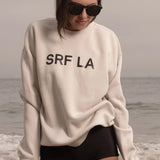 SRF LA Unisex Crewneck - Black on Cream - Heidi Merrick