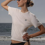 70's SRF LA Slim Tee - Navy Embroidered - Heidi Merrick