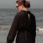 Verse Top - Noir Tissue Linen - Heidi Merrick