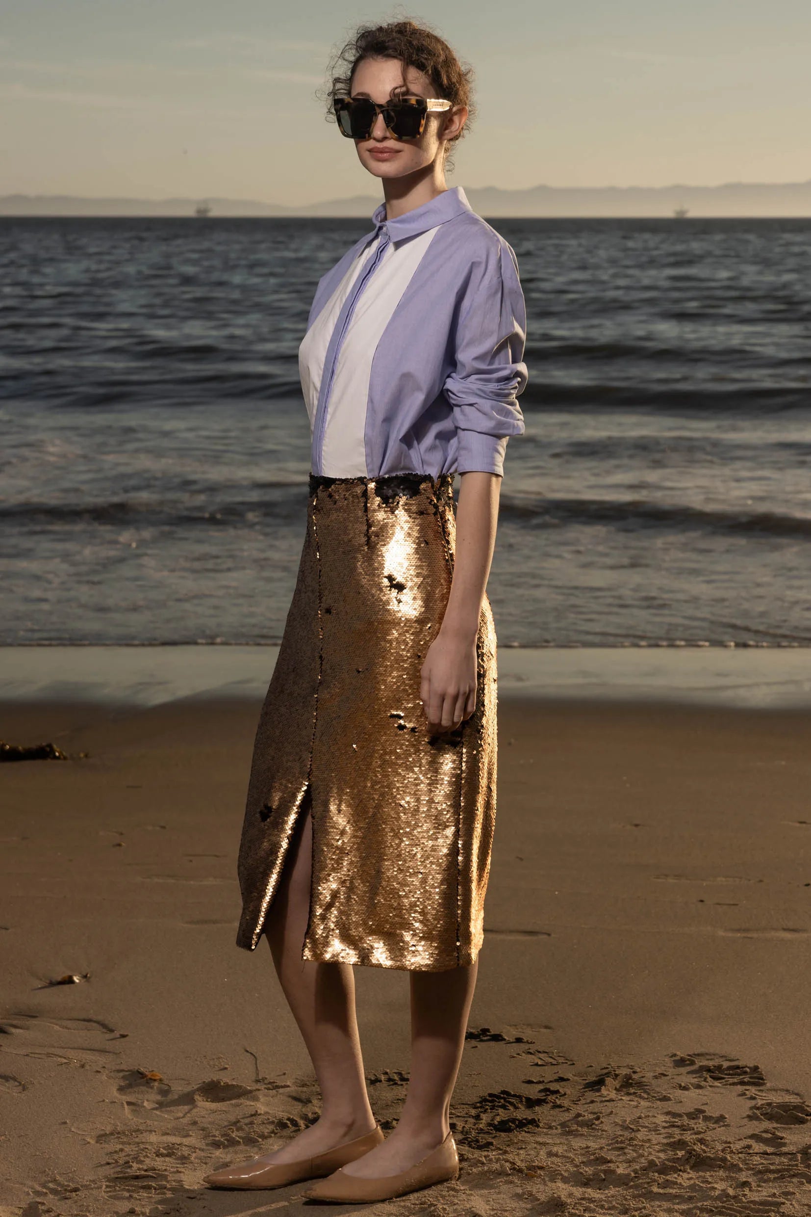 Ember Skirt - Black & Gold - Heidi Merrick